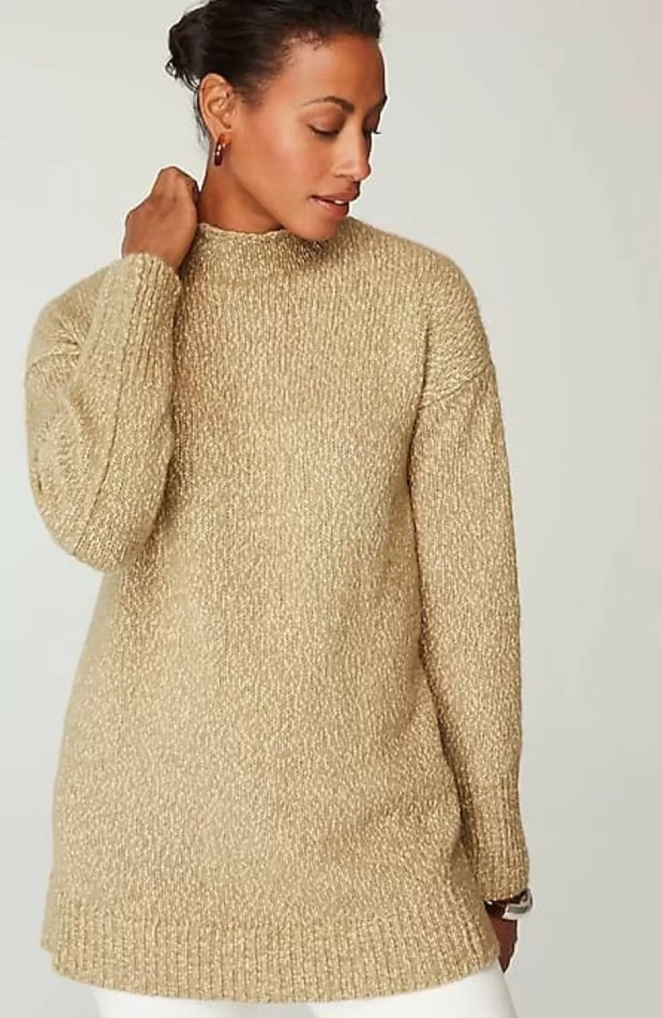 J.Jill Pure Jill Slub-Textured Seamed Sweater | Jjill | Women Sweaters