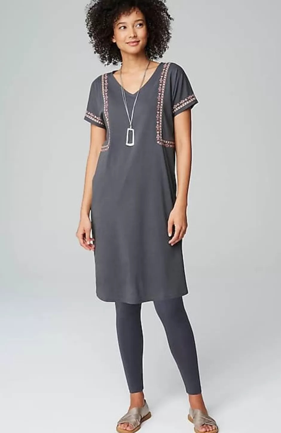 J.Jill Pure Jill Soft-V-Neck T-Shirt Dress | Jjill | Women Dresses