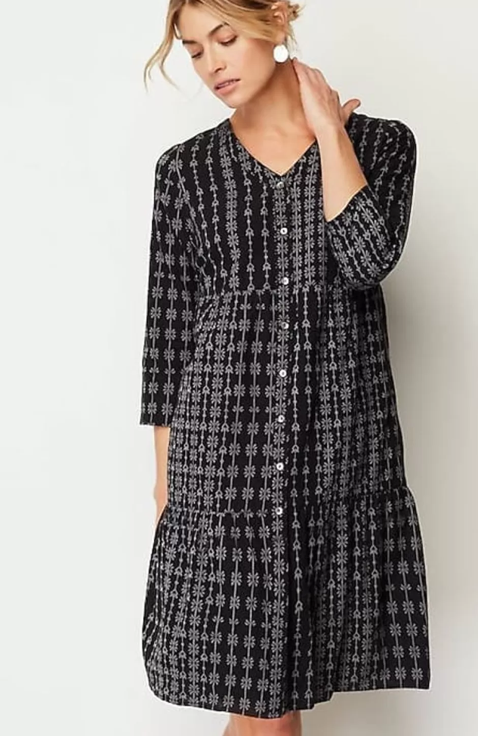 J.Jill Pure Jill Tiered Button-Front Dress | Jjill | Women Dresses