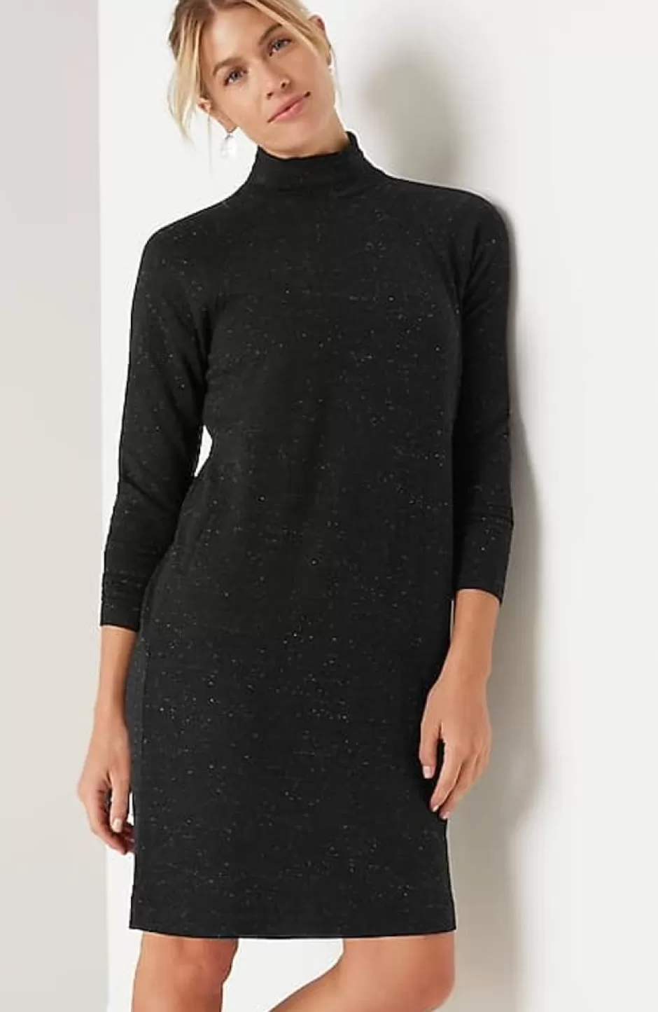 J.Jill Pure Jill Tranquility Fleece Mock-Neck Dress | Jjill | Women Dresses