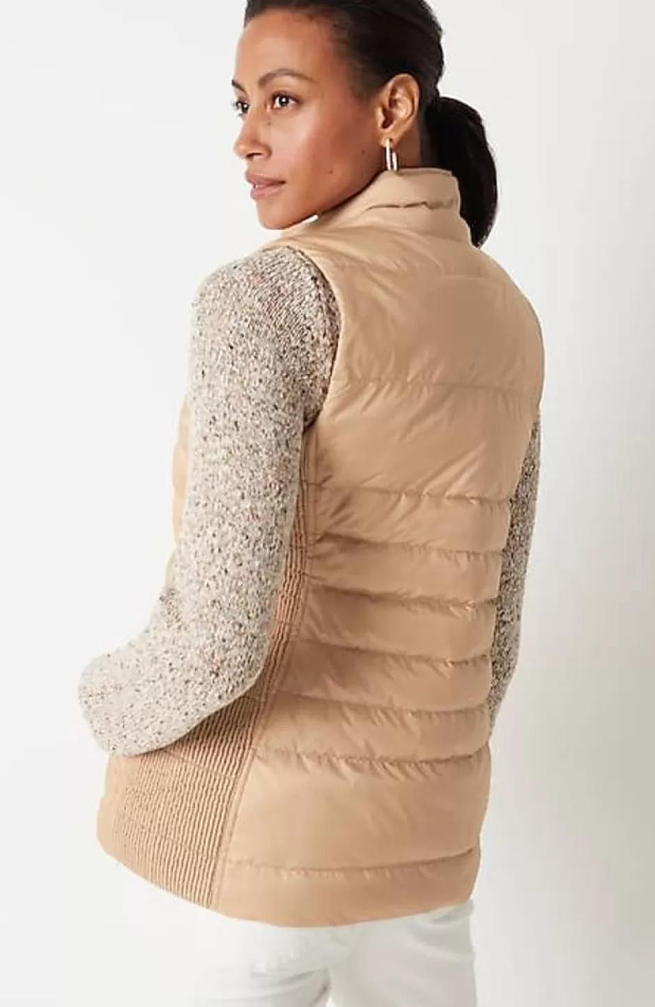 J.Jill Quilted U0026 Smocked Down Puffer Vest | Jjill | Women Jackets & Coats