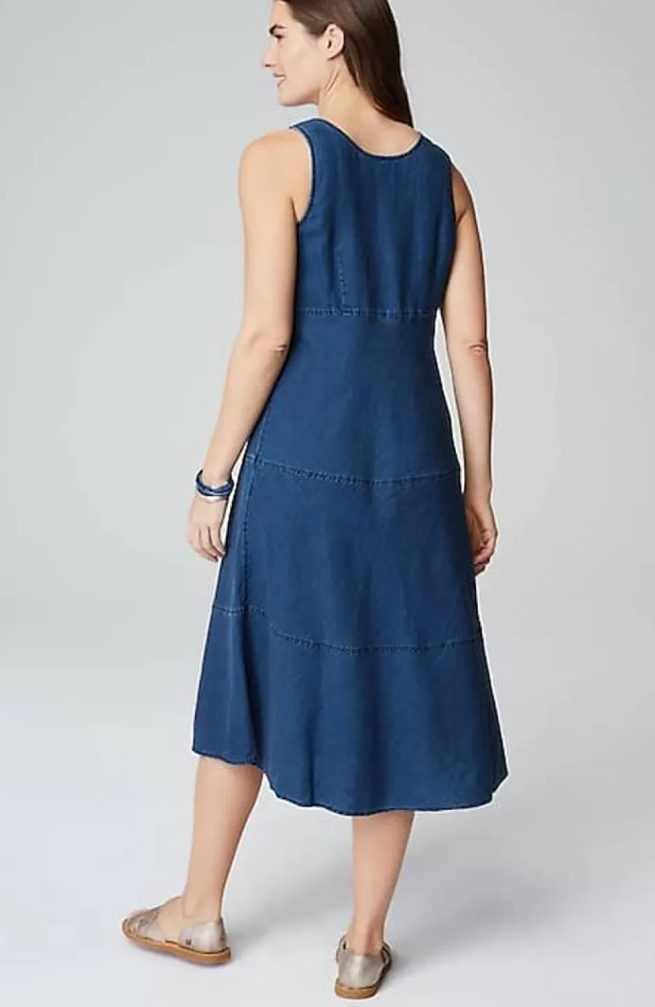 J.Jill Seamed Indigo Midi Dress | Jjill | Women Dresses