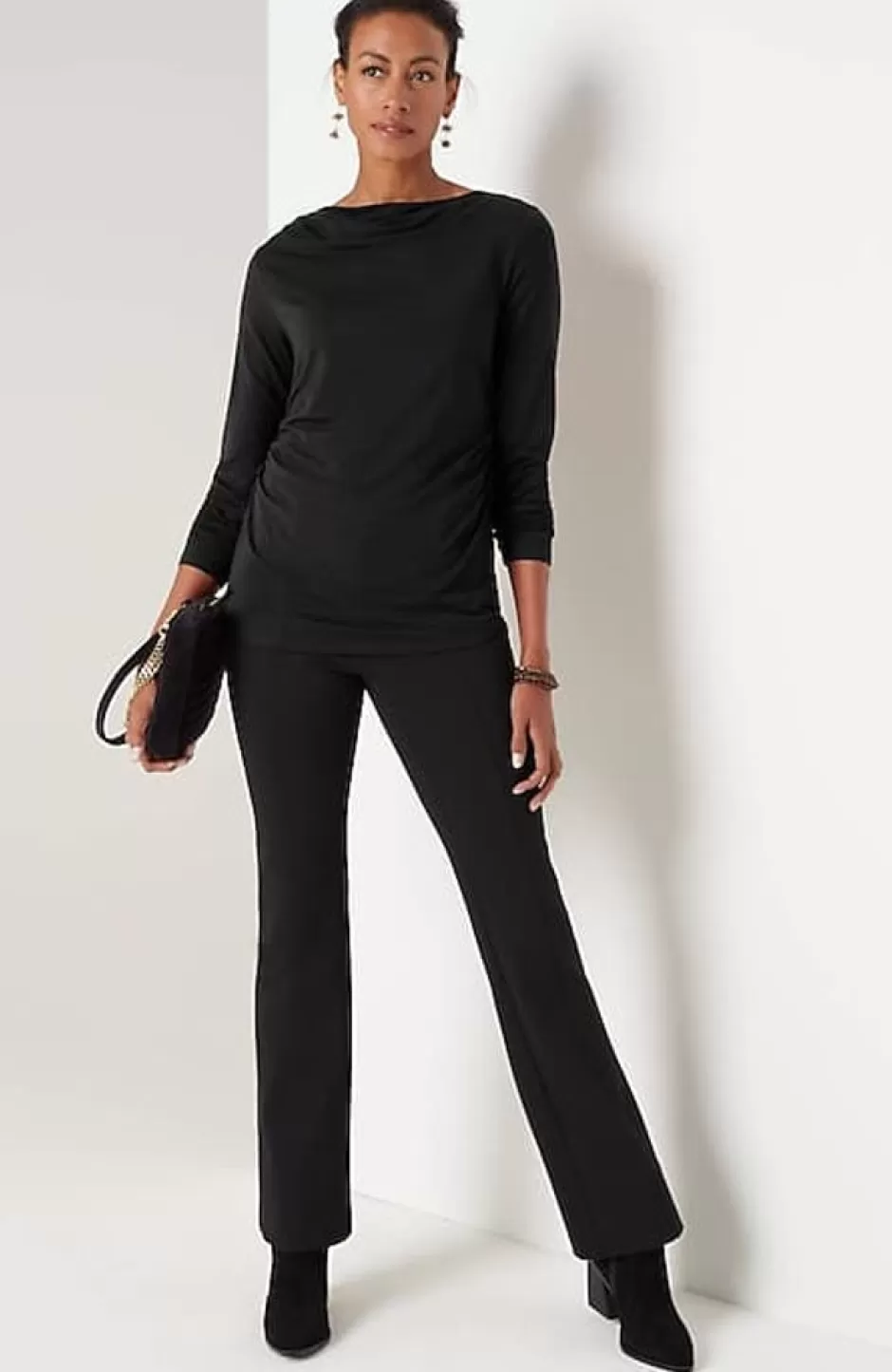 J.Jill Shirred-Waist Draped Top | Jjill | Women Tops & Tees