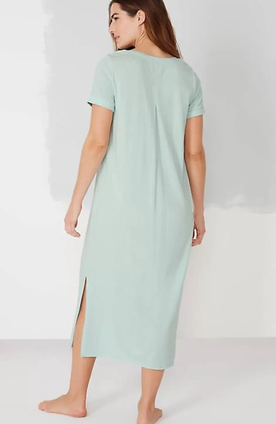 J.Jill Sleep Ultrasoft Pleat-Back Long Gown | Jjill | Women Pajamas & Robes