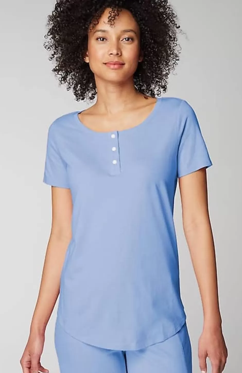 J.Jill Sleep Ultrasoft Short-Sleeve Henley | Jjill | Women Pajamas & Robes