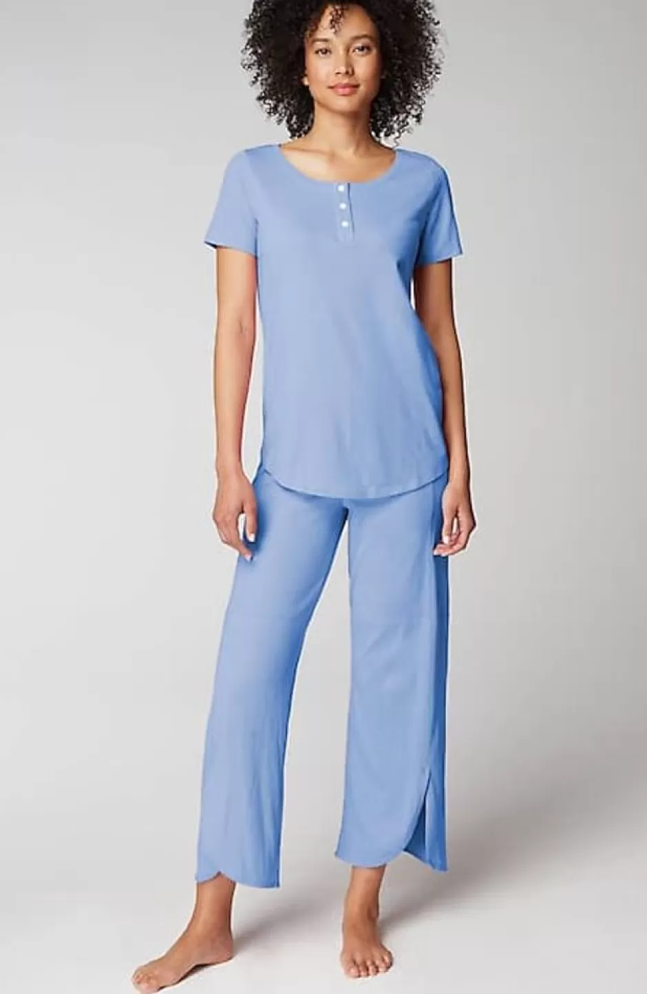 J.Jill Sleep Ultrasoft Short-Sleeve Henley | Jjill | Women Pajamas & Robes