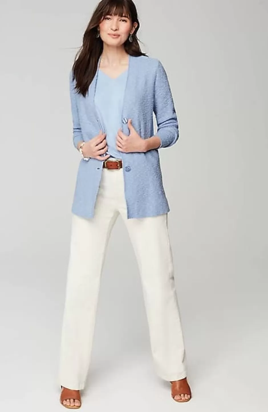 J.Jill Slub-Textured Button-Front Cardi | Jjill | Women Sweaters