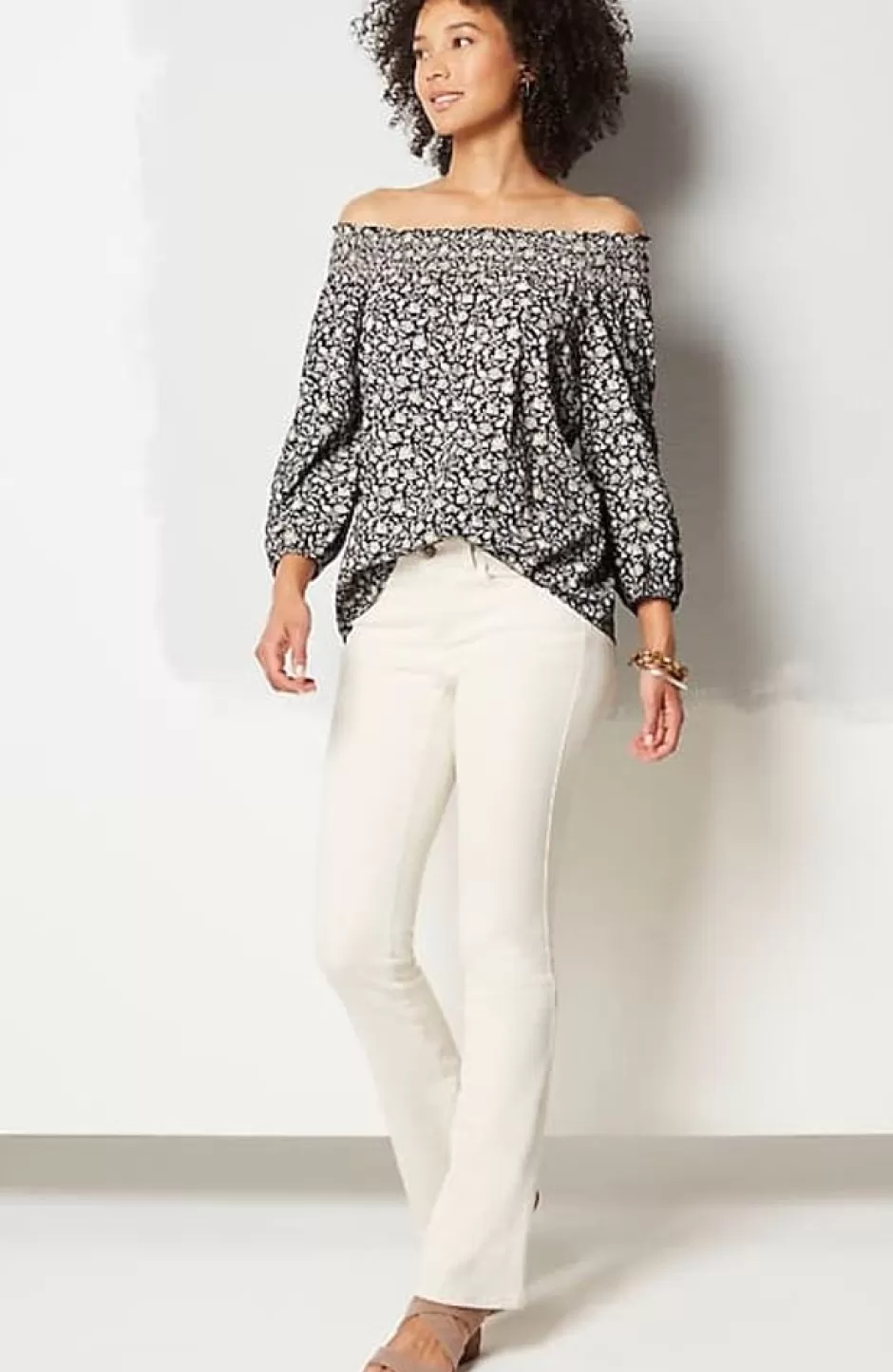 J.Jill Smocked Two-Way A-Line Top | Jjill | Women Shirts & Blouses