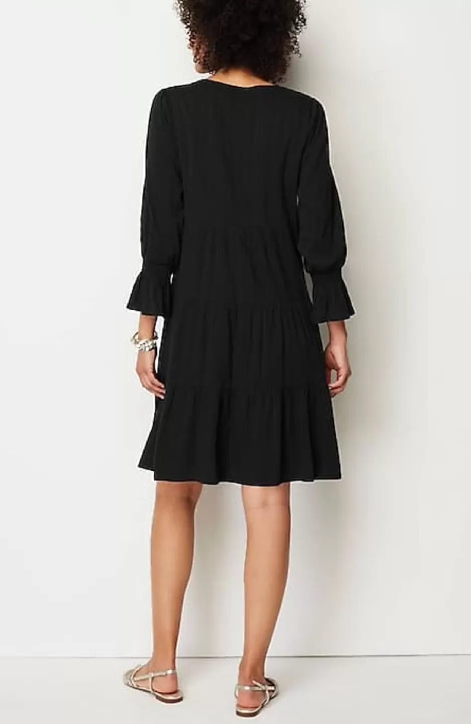 J.Jill Smocked-Sleeves Tiered Dress | Jjill | Women Dresses