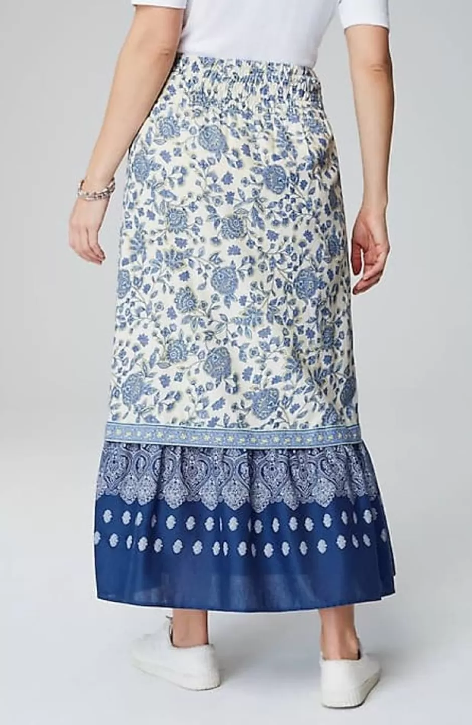 J.Jill Smocked-Waist Tiered Maxi Skirt | Jjill | Women Skirts