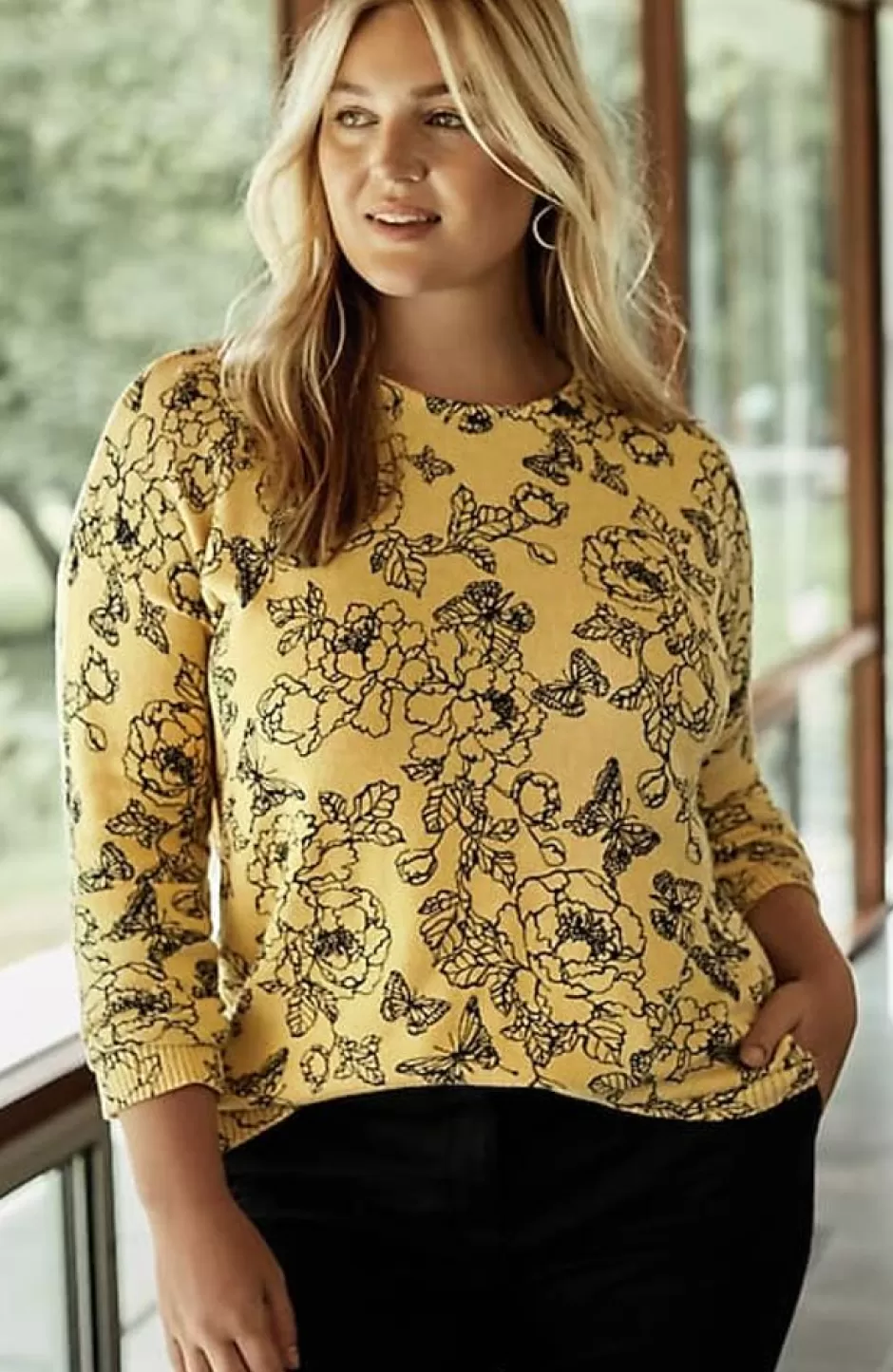 J.Jill Stenciled Garden Pullover Sweater | Jjill | Women Sweaters