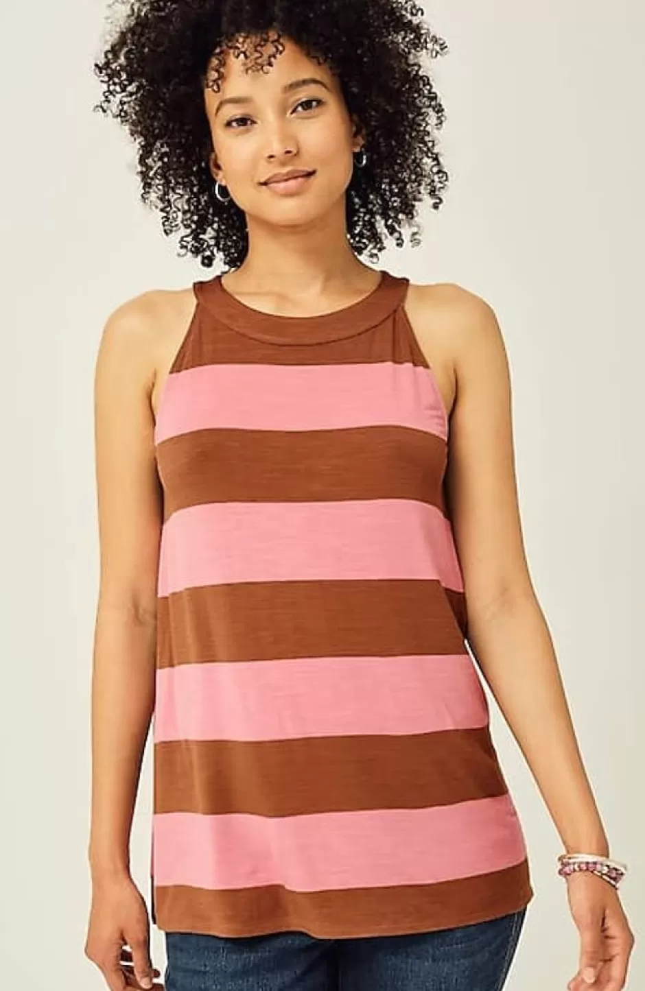 J.Jill Striped A-Line Halter Top | Jjill | Women Tops & Tees