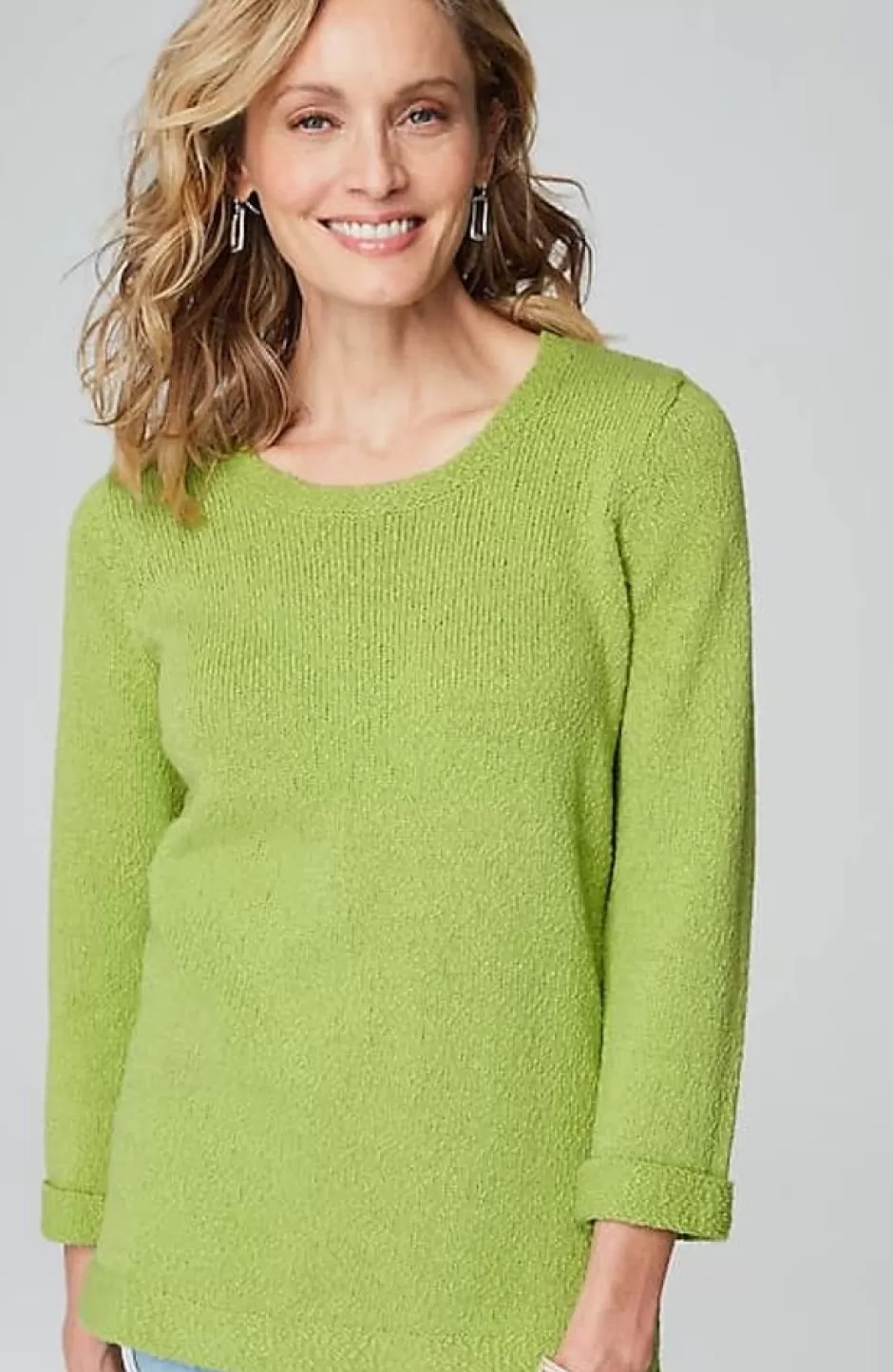 J.Jill Textured 3/4-Sleeve Pullover Sweater | Jjill | Women Sweaters