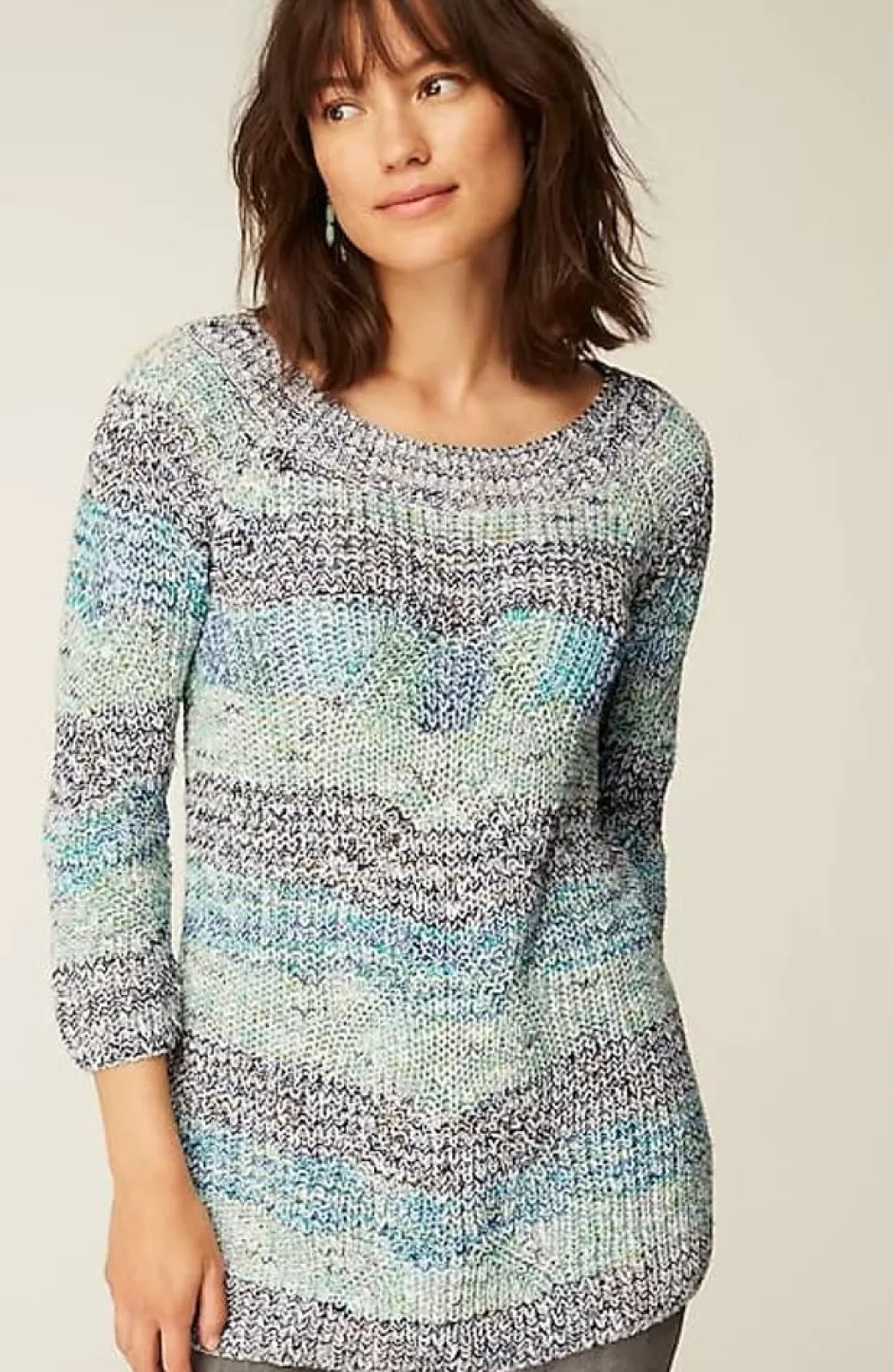 J.Jill Textured Convertible-Shoulder Sweater | Jjill | Women Sweaters