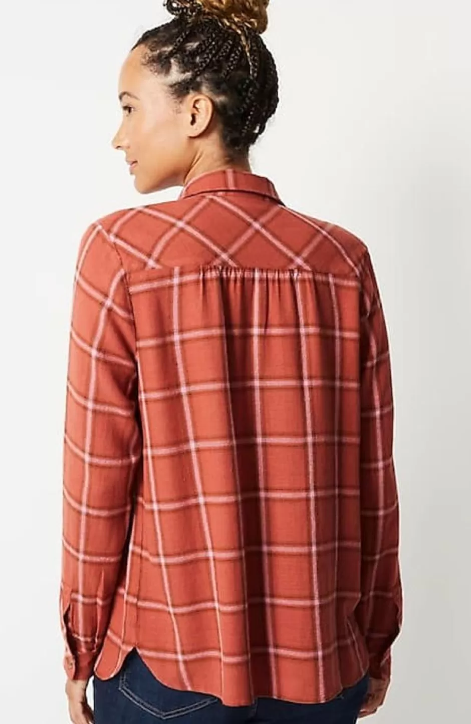 J.Jill Textured Plaid Popover | Jjill | Women Shirts & Blouses