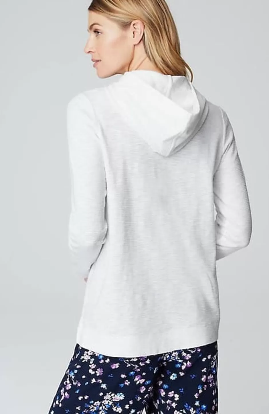 J.Jill Textured-Cotton Hoodie | Jjill | Women Tops & Tees