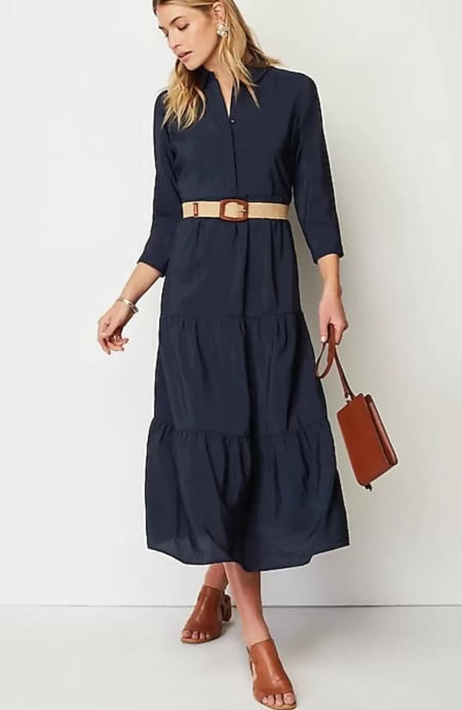 J.Jill Tiered Maxi Shirtdress | Jjill | Women Dresses