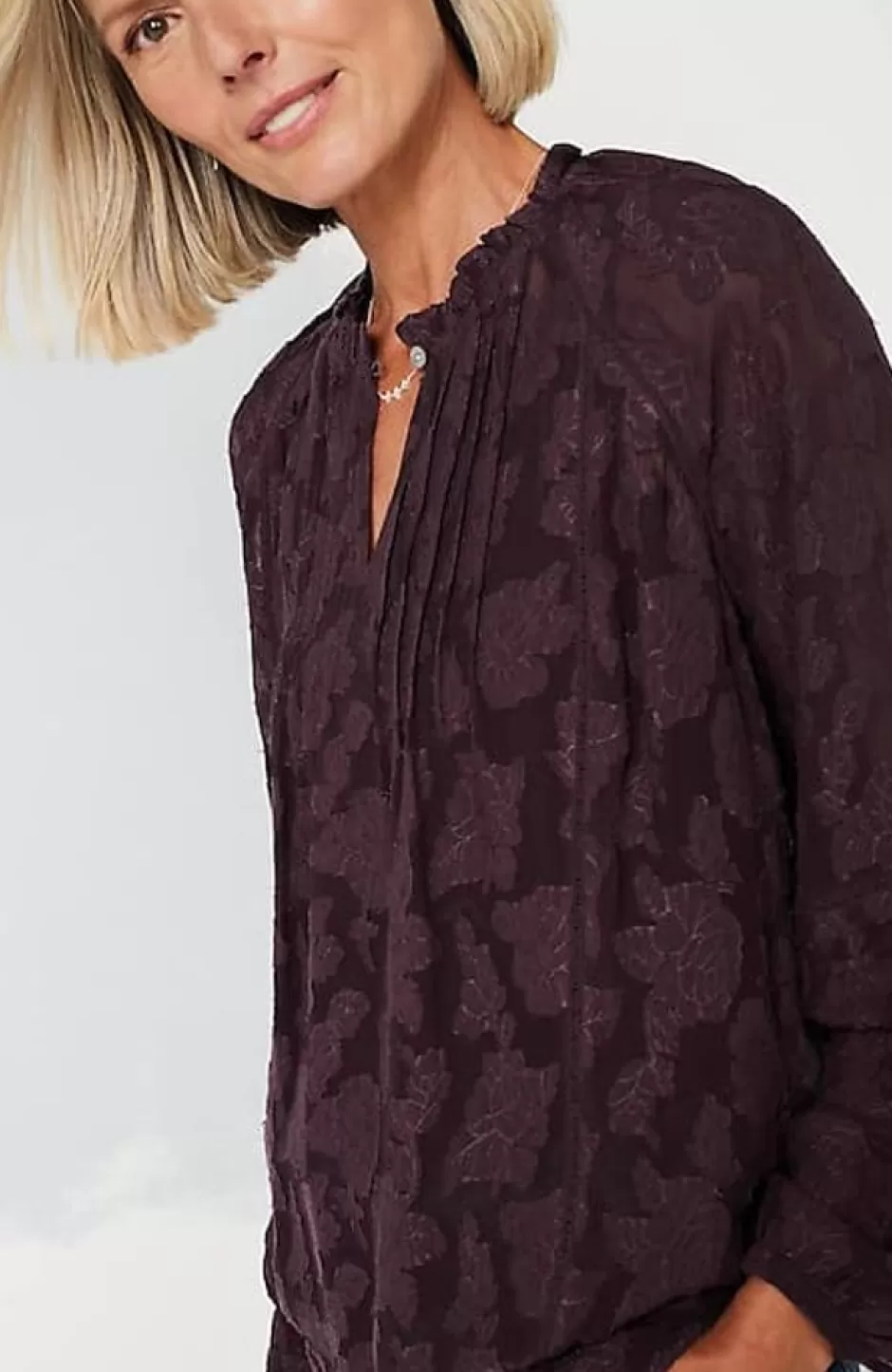 J.Jill Ventana Jacquard Popover | Jjill | Women Tops & Tees