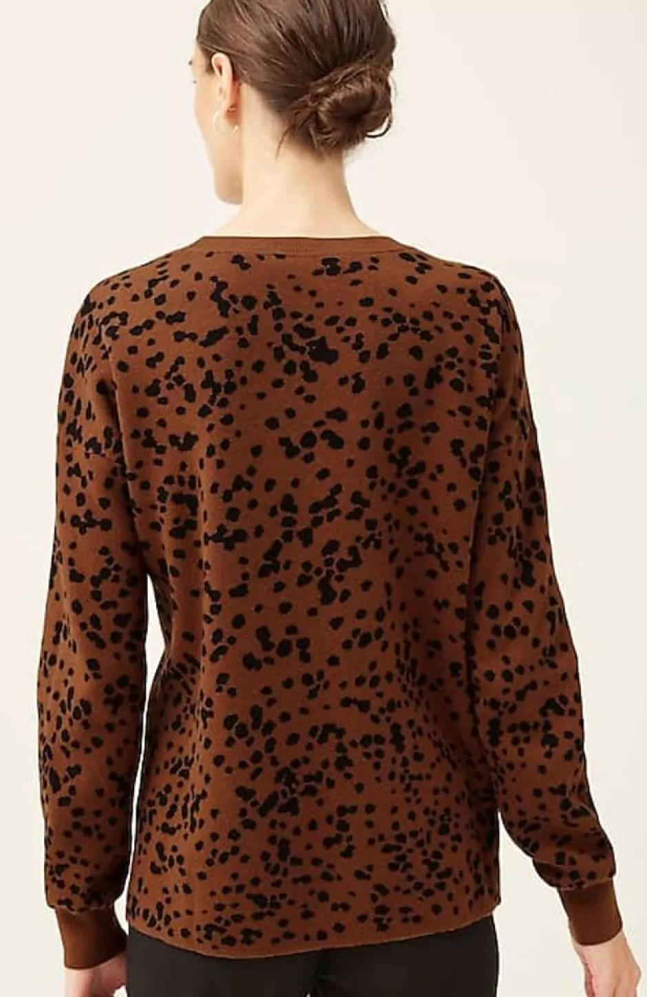 J.Jill Wearever Abstract-Leopard Sweater | Jjill | Women Sweaters