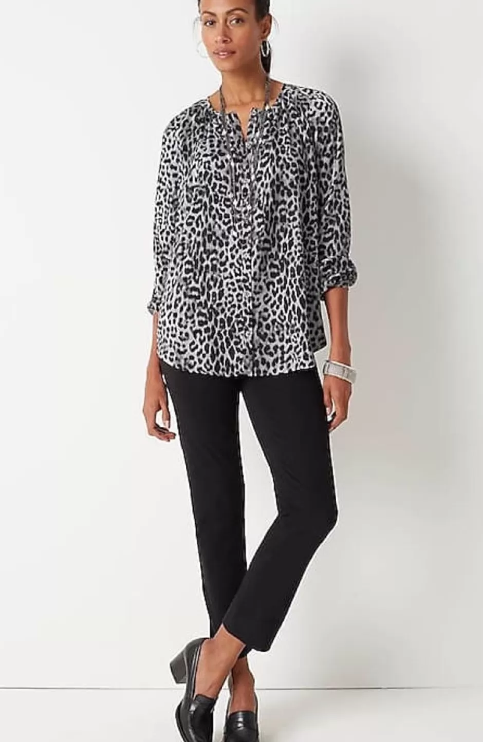 J.Jill Wearever Button-Front Blouse | Jjill | Women Shirts & Blouses