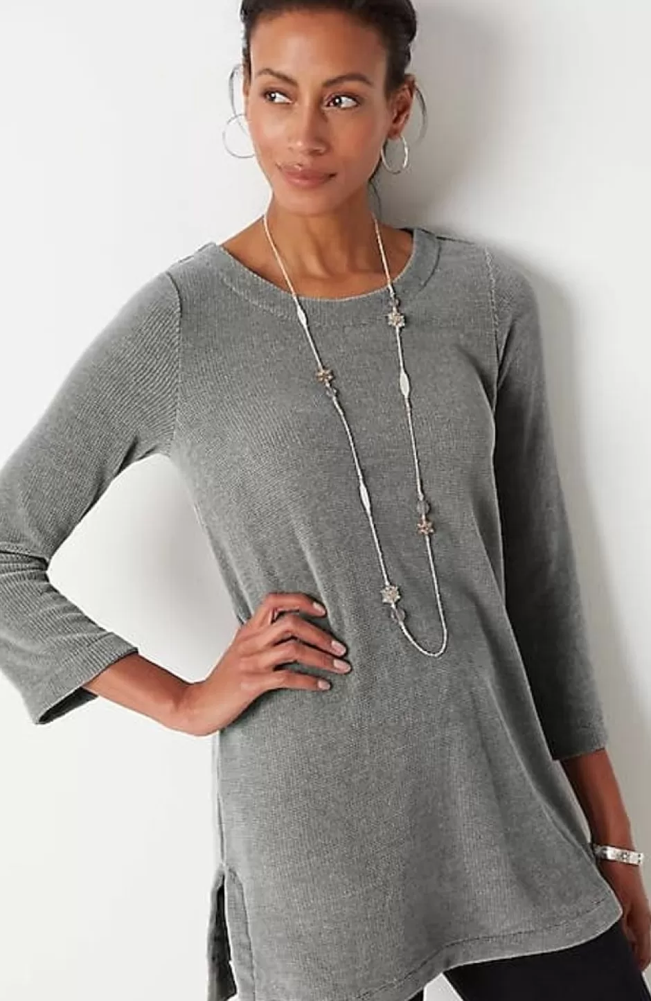 J.Jill Wearever Chenille Knit A-Line Tunic | Jjill | Women Tops & Tees