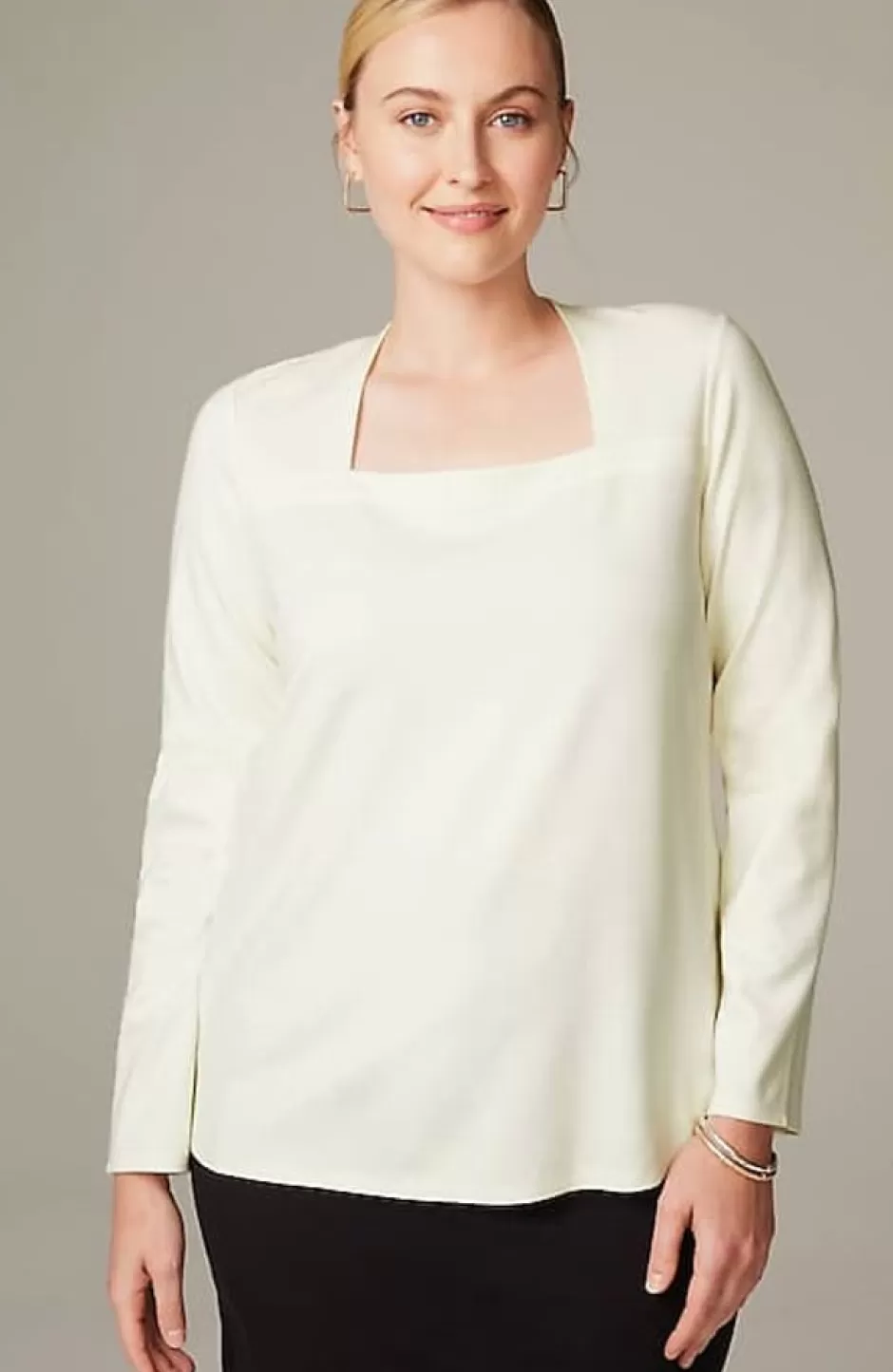 J.Jill Wearever Double-Face Jersey Square-Neck Top | Jjill | Women Tops & Tees