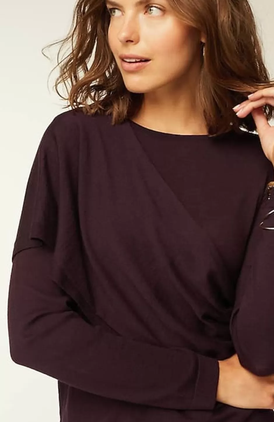 J.Jill Wearever Draped-Overlay Merino Sweater | Jjill | Women Sweaters