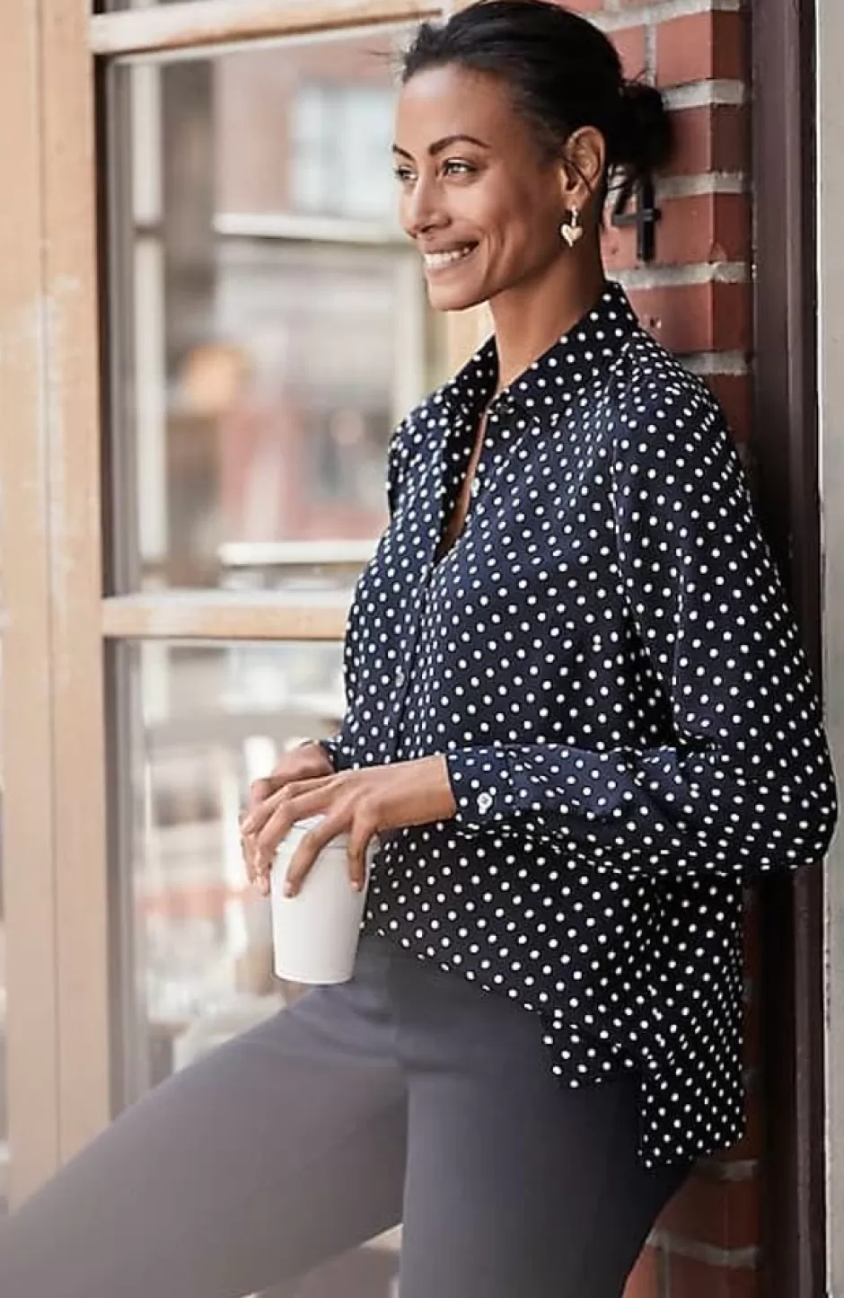 J.Jill Wearever Easy-Care A-Line Button-Front Shirt | Jjill | Women Shirts & Blouses