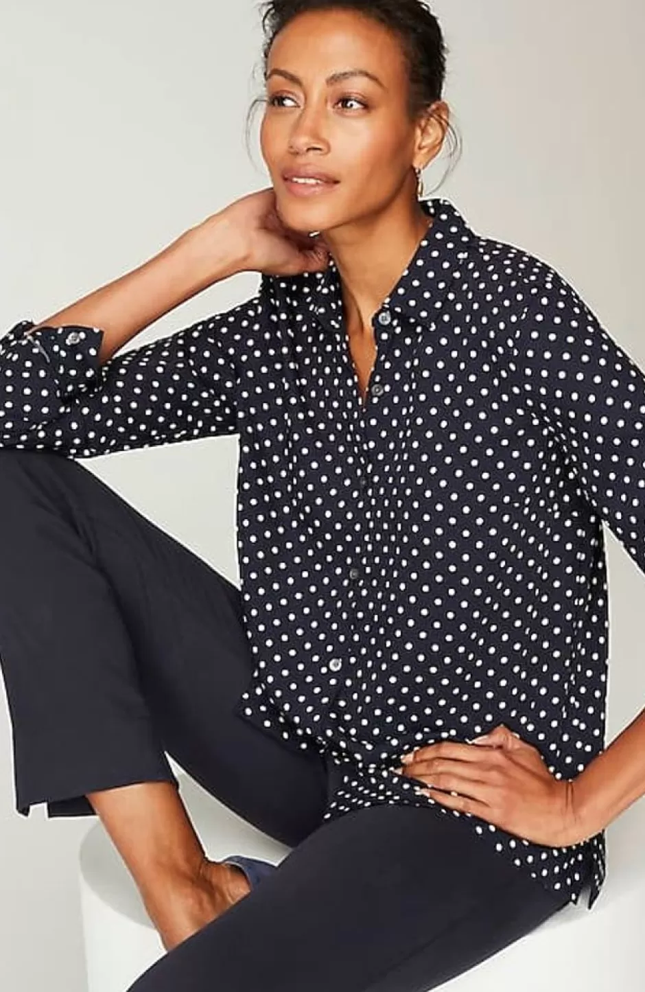 J.Jill Wearever Easy-Care A-Line Button-Front Shirt | Jjill | Women Shirts & Blouses