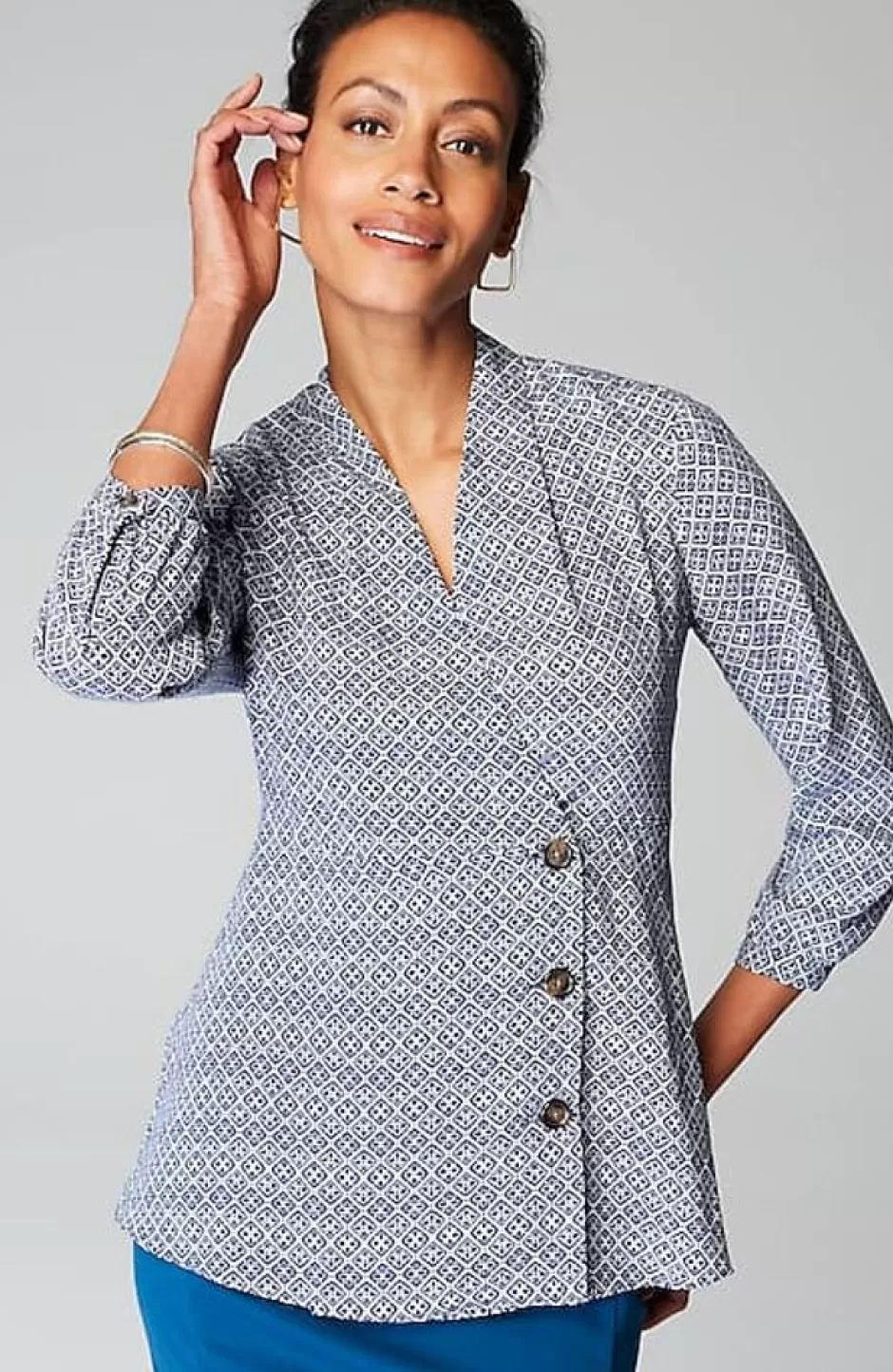 J.Jill Wearever Easy-Care Peplum Top | Jjill | Women Shirts & Blouses