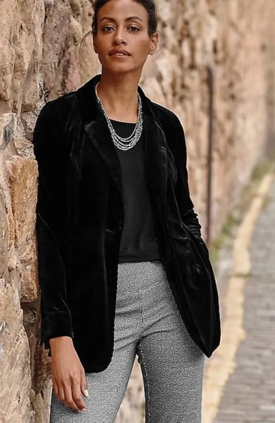 J.Jill Wearever Knit Velvet Jacket | Jjill | Women Jackets & Coats