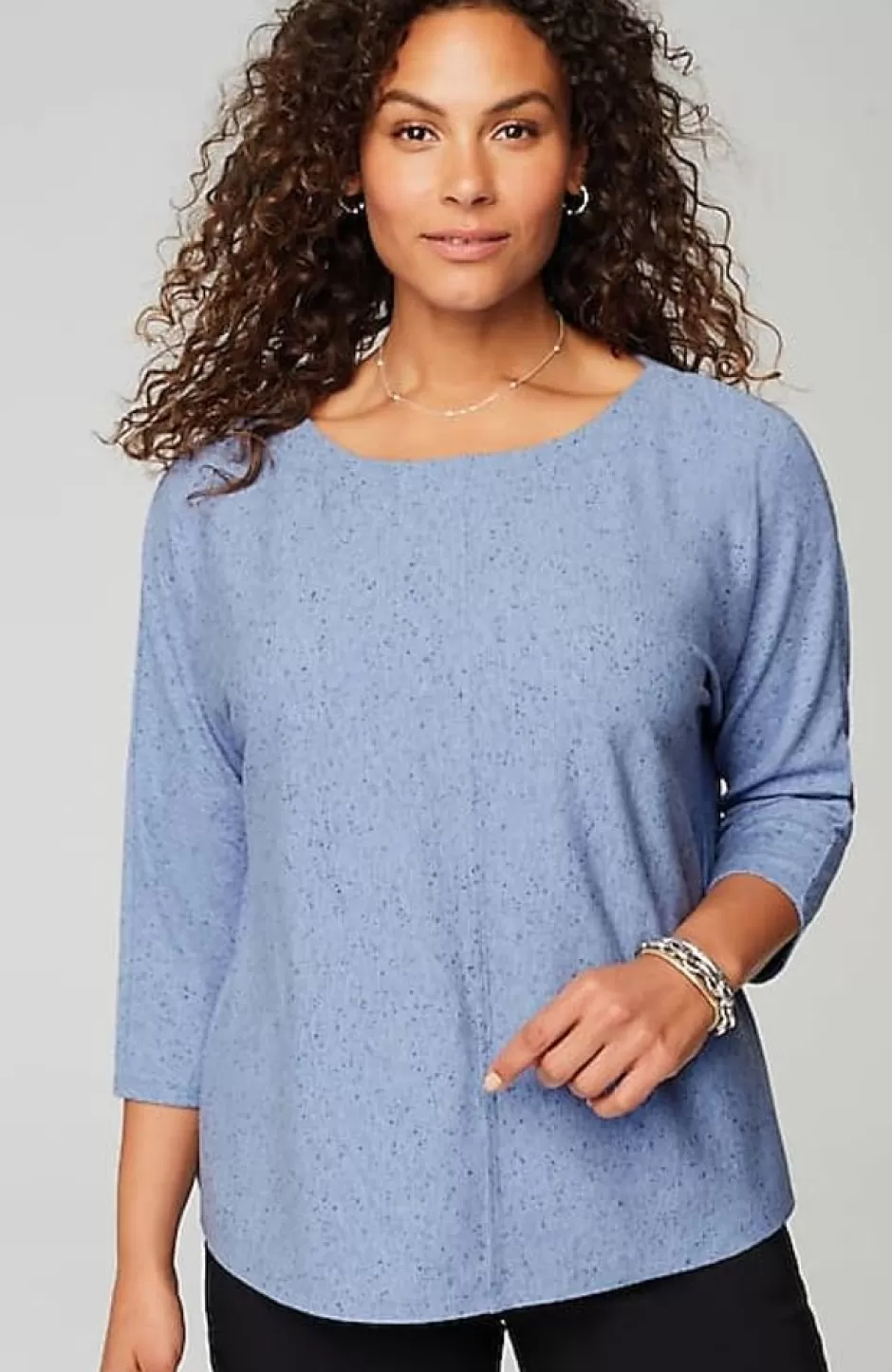 J.Jill Wearever Marled Seamed Top | Jjill | Women Tops & Tees