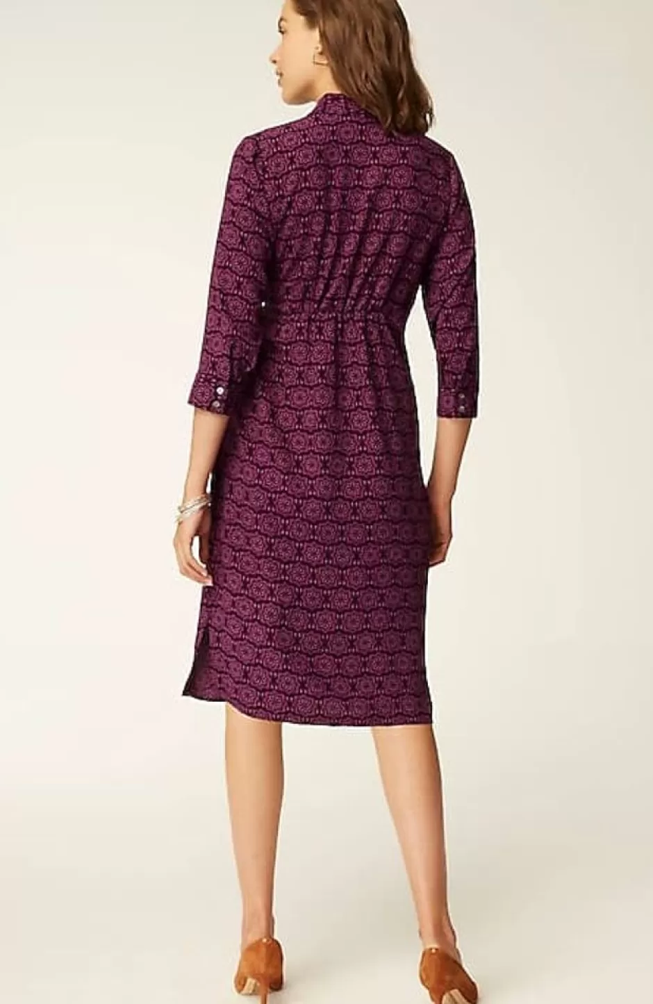 J.Jill Wearever Shirred Tie-Front Dress | Jjill | Women Dresses