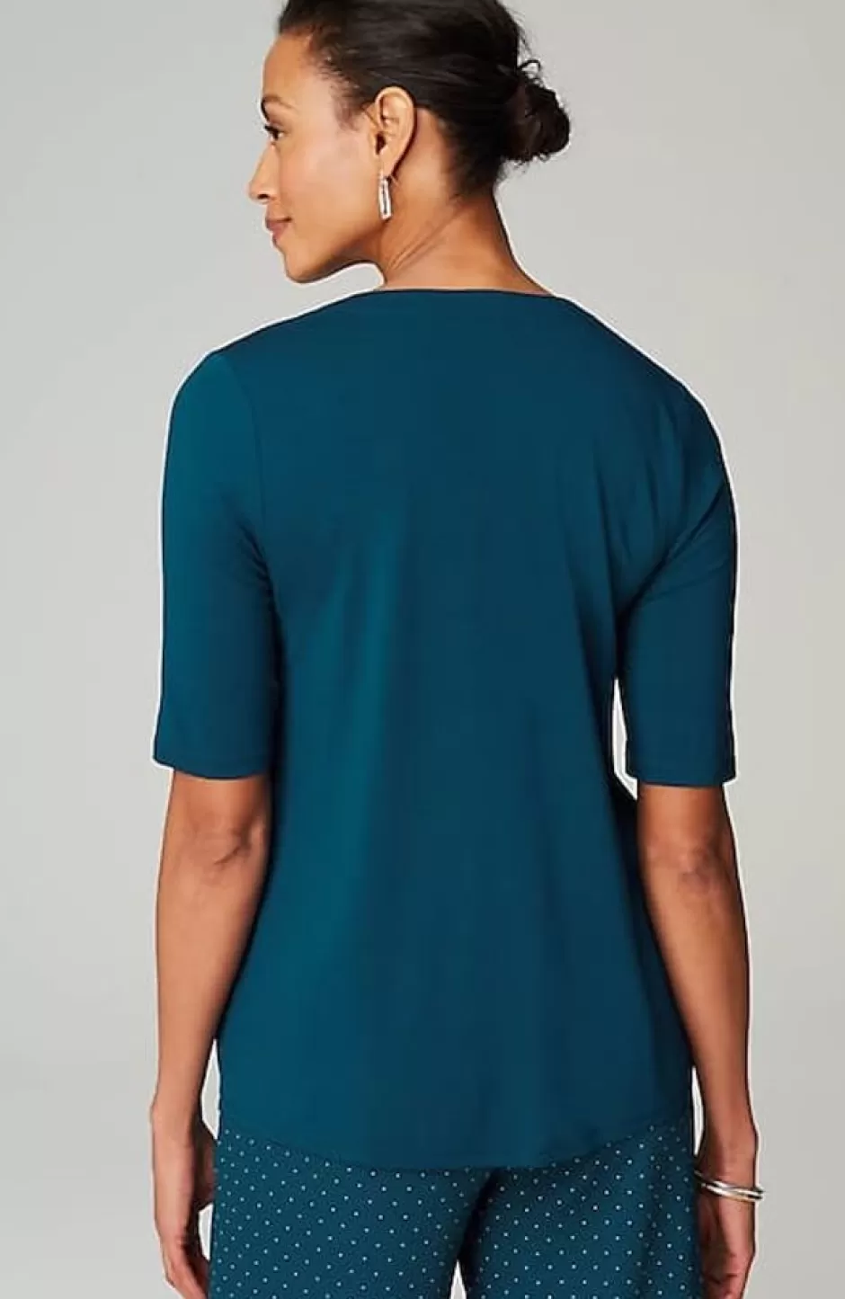 J.Jill Wearever Shirred-Shoulder Top | Jjill | Women Tops & Tees