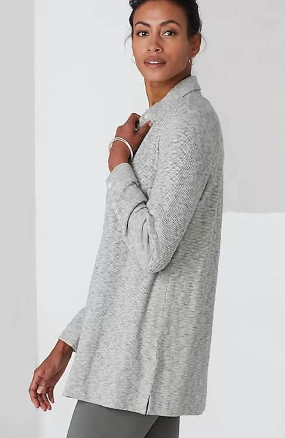 J.Jill Wearever Textured Button-Front Tunic | Jjill | Women Tops & Tees