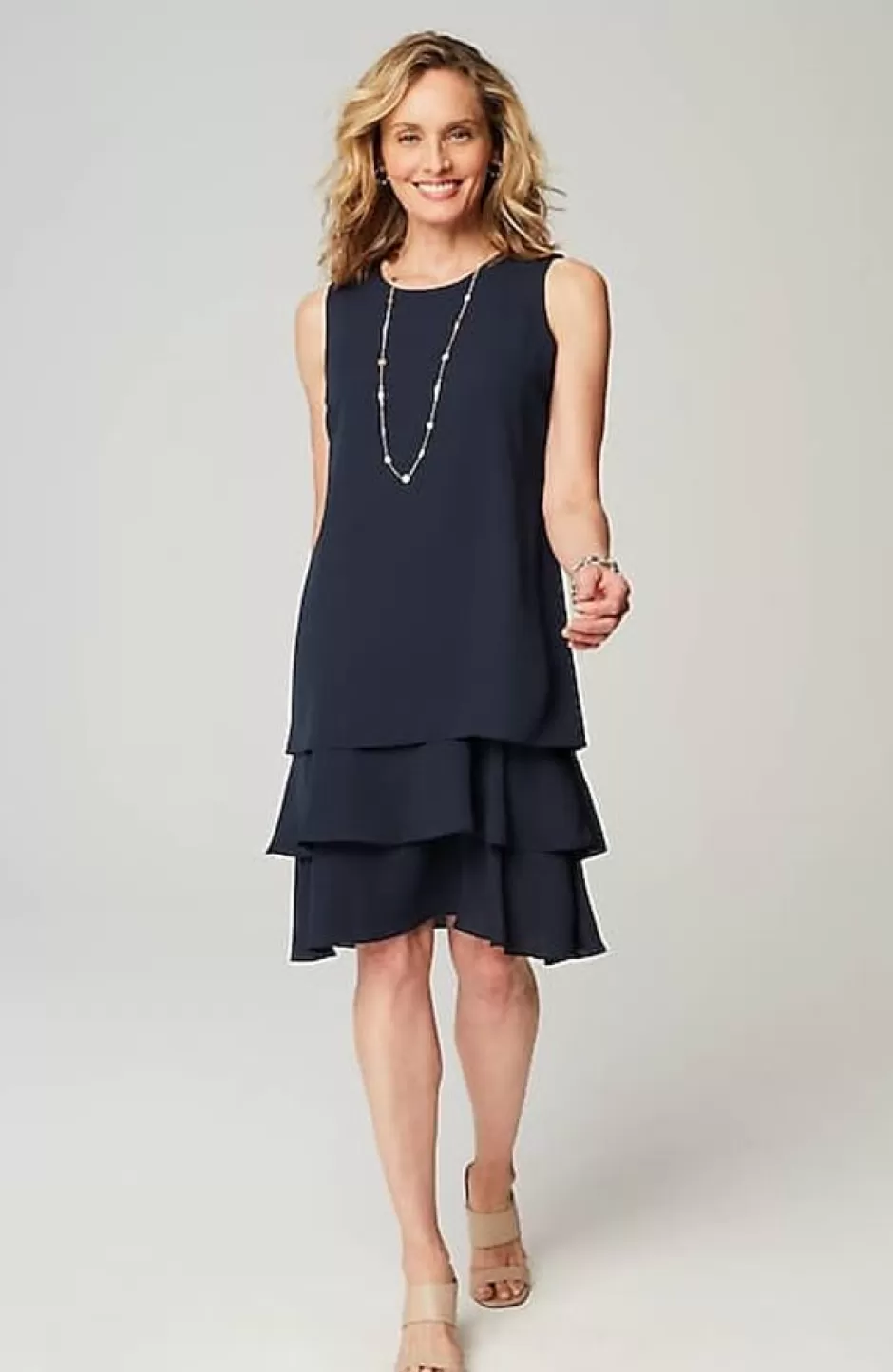 J.Jill Wearever Tiered Flounce Dress | Jjill | Women Dresses