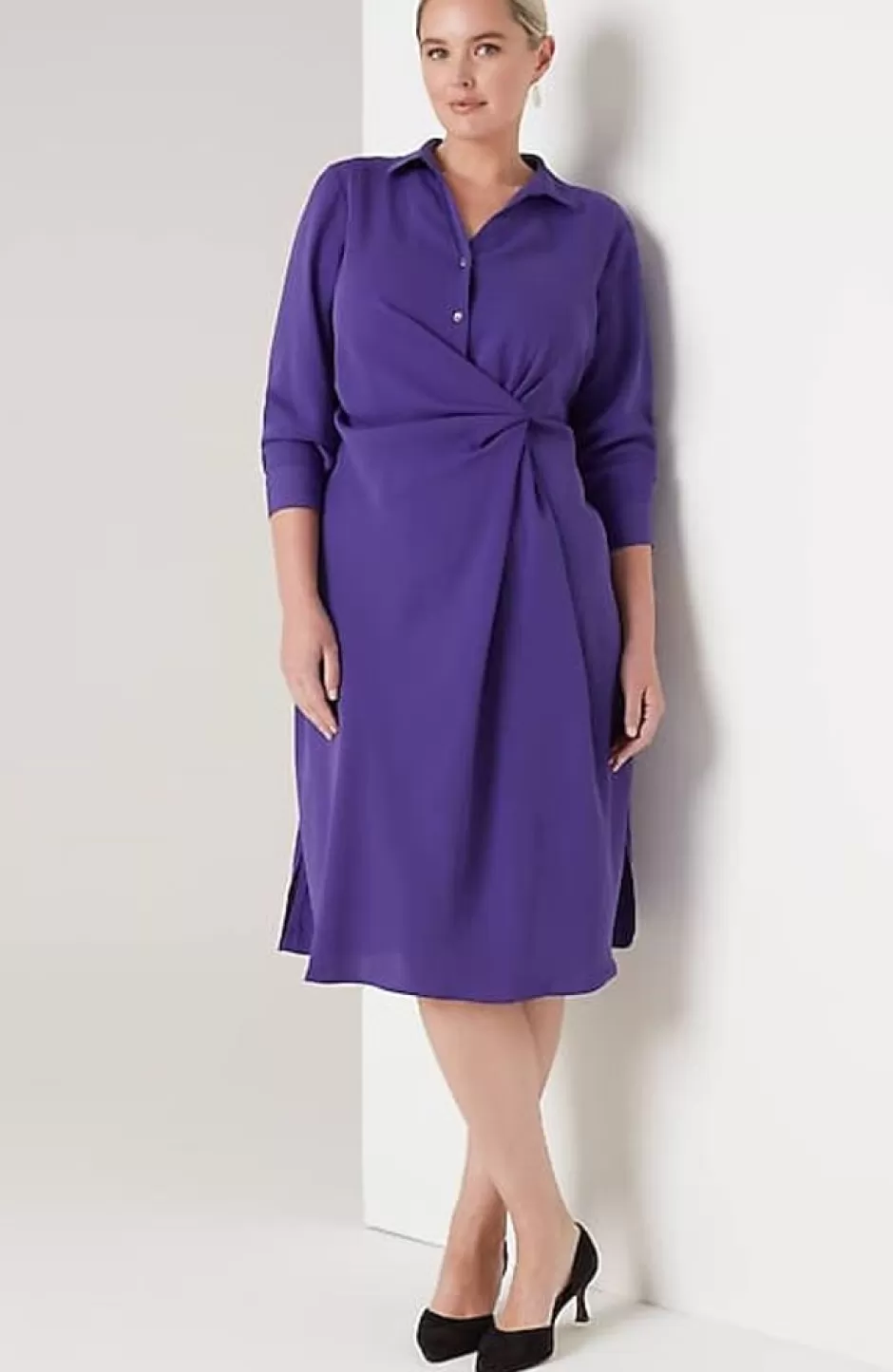 J.Jill Wearever Twist-Front Shirtdress | Jjill | Women Dresses