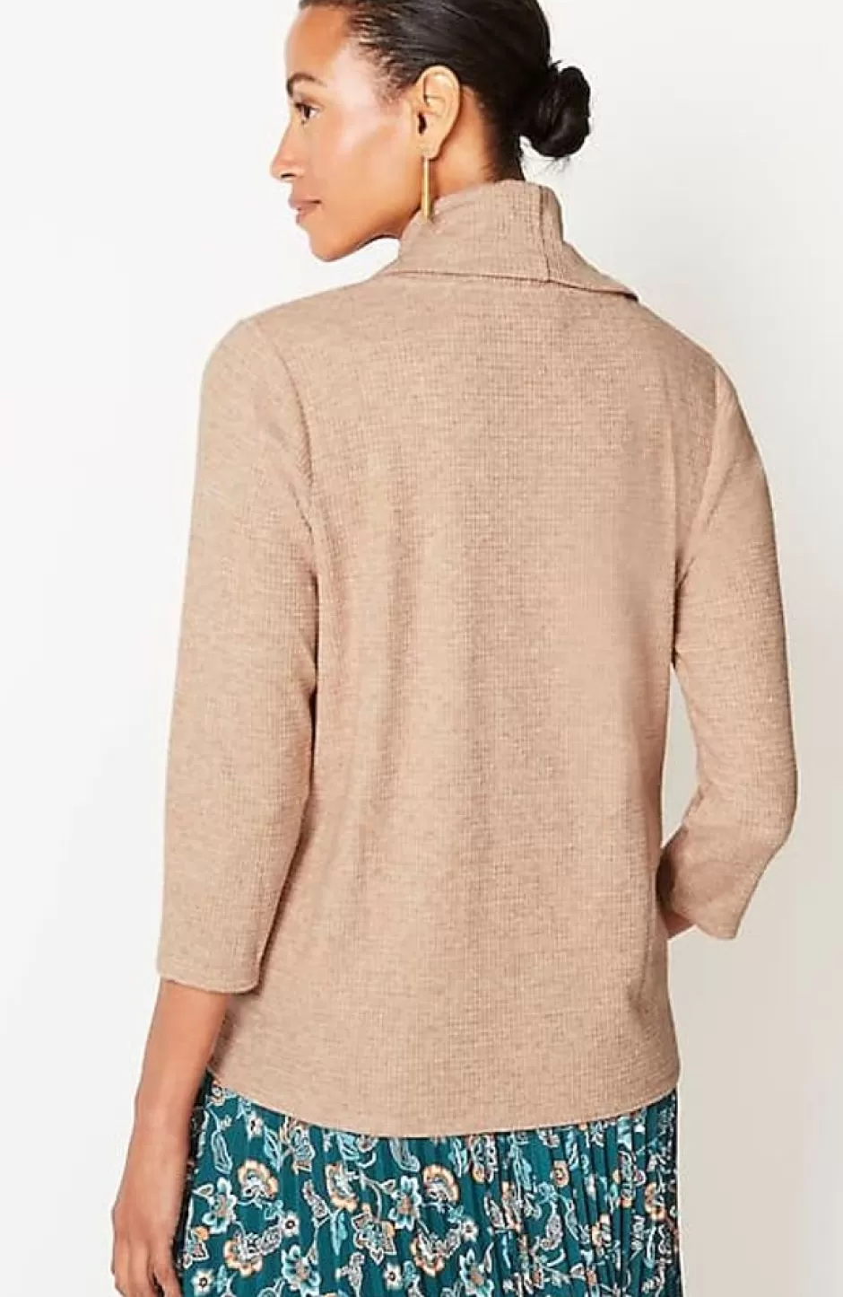 J.Jill Wearever Waffle-Textured Cowl-Neck Top | Jjill | Women Tops & Tees