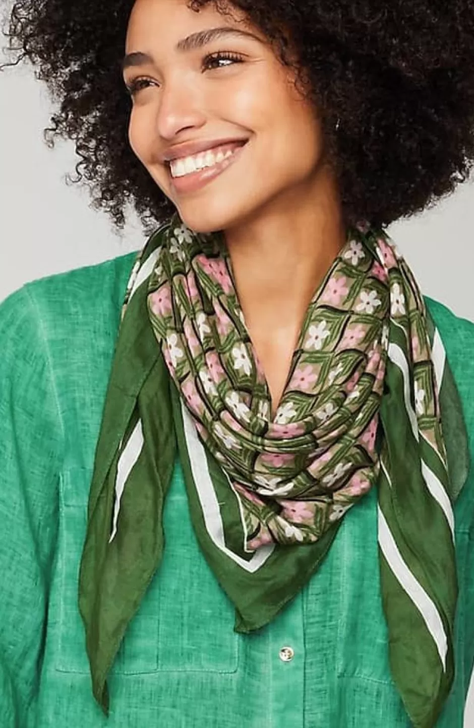 J.Jill Wildflower Square Scarf | Jjill | Women Ponchos, Ruanas & Scarves